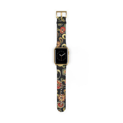 Floral Paisley Apple Watch Band — Vintage Boho Wrist Strap - DIGITAL X