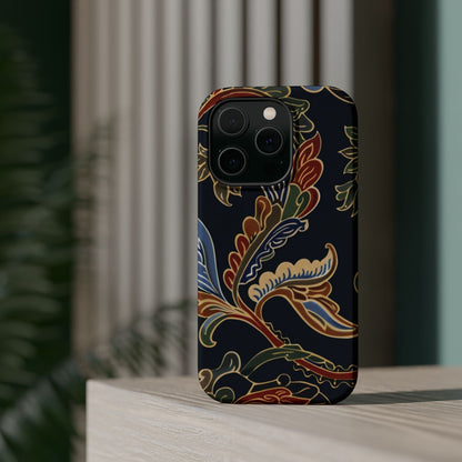 Floral Paisley Magnetic Impact iPhone Case — Protective, Slim, Colorful Pattern - DIGITAL X