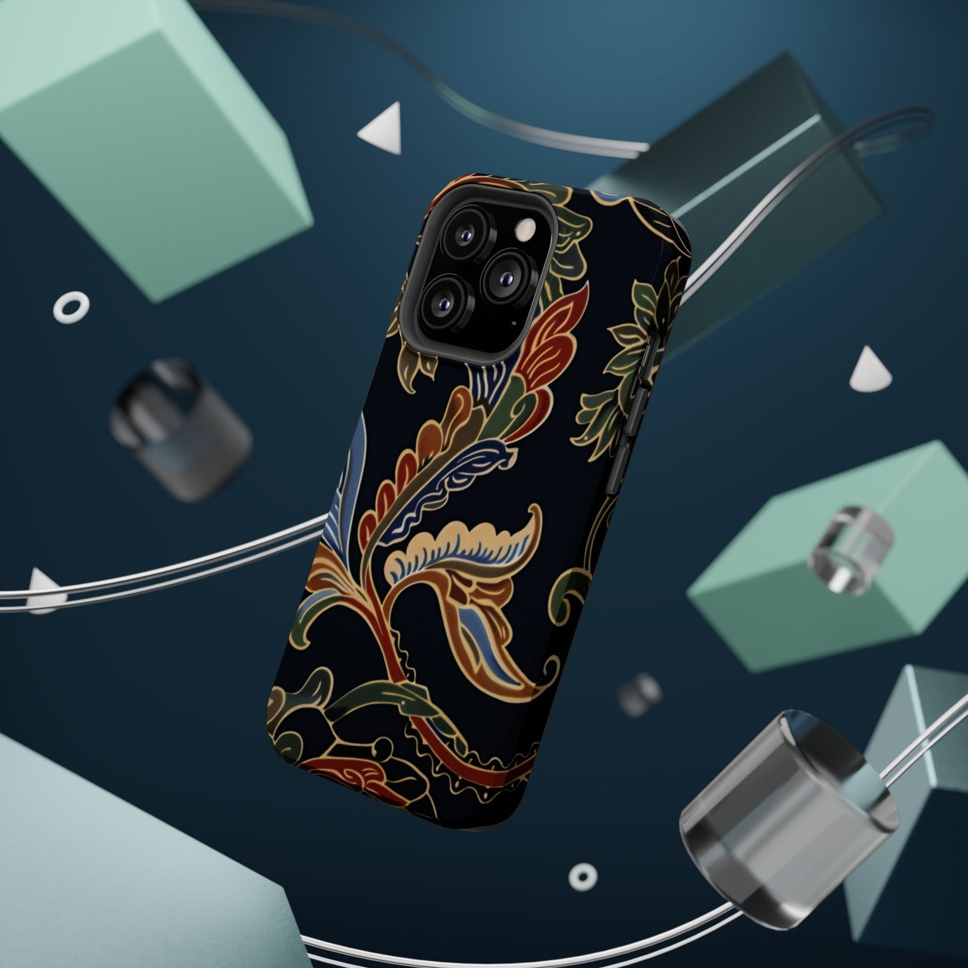 Floral Paisley Magnetic Impact iPhone Case — Protective, Slim, Colorful Pattern - DIGITAL X