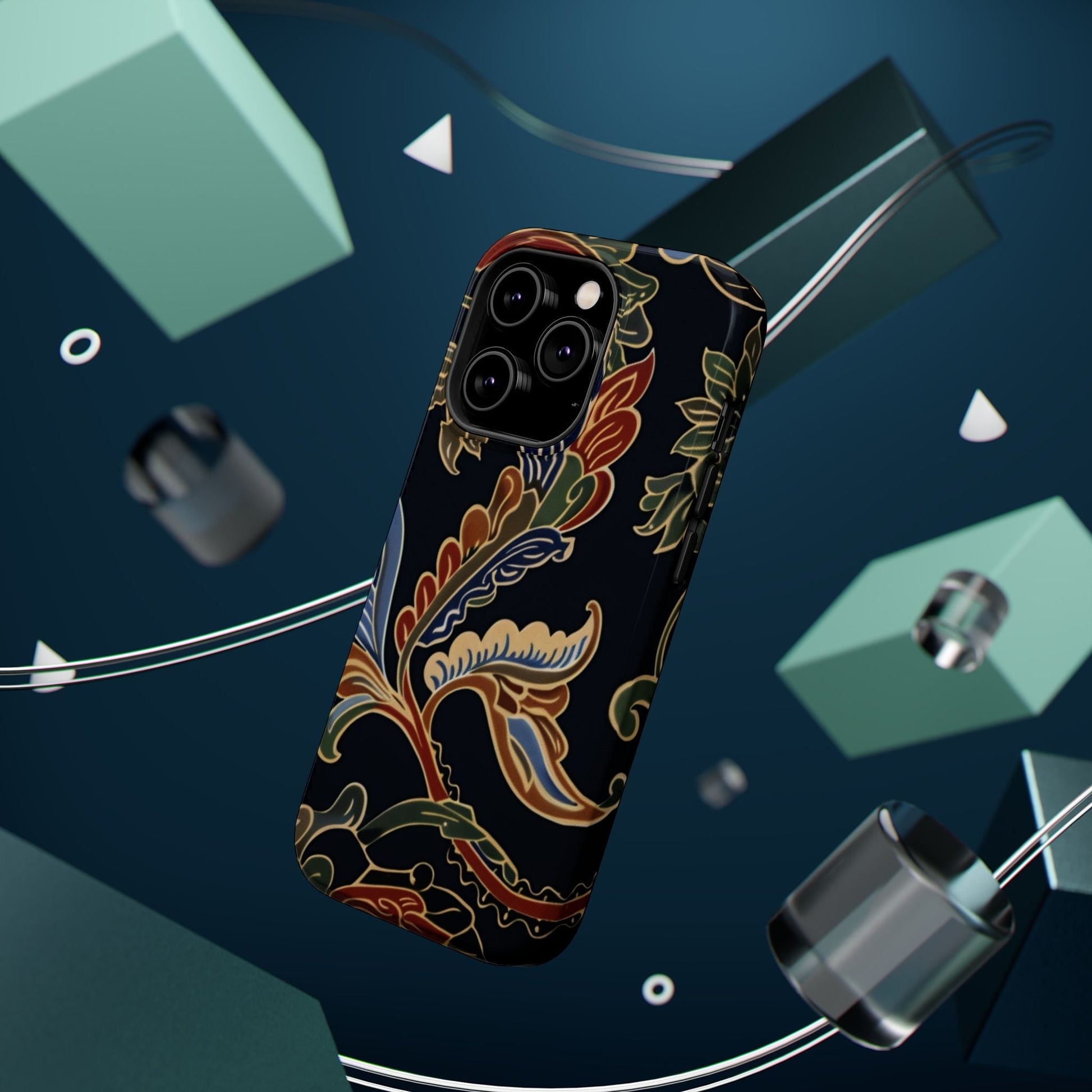 Floral Paisley Magnetic Impact iPhone Case — Protective, Slim, Colorful Pattern - DIGITAL X