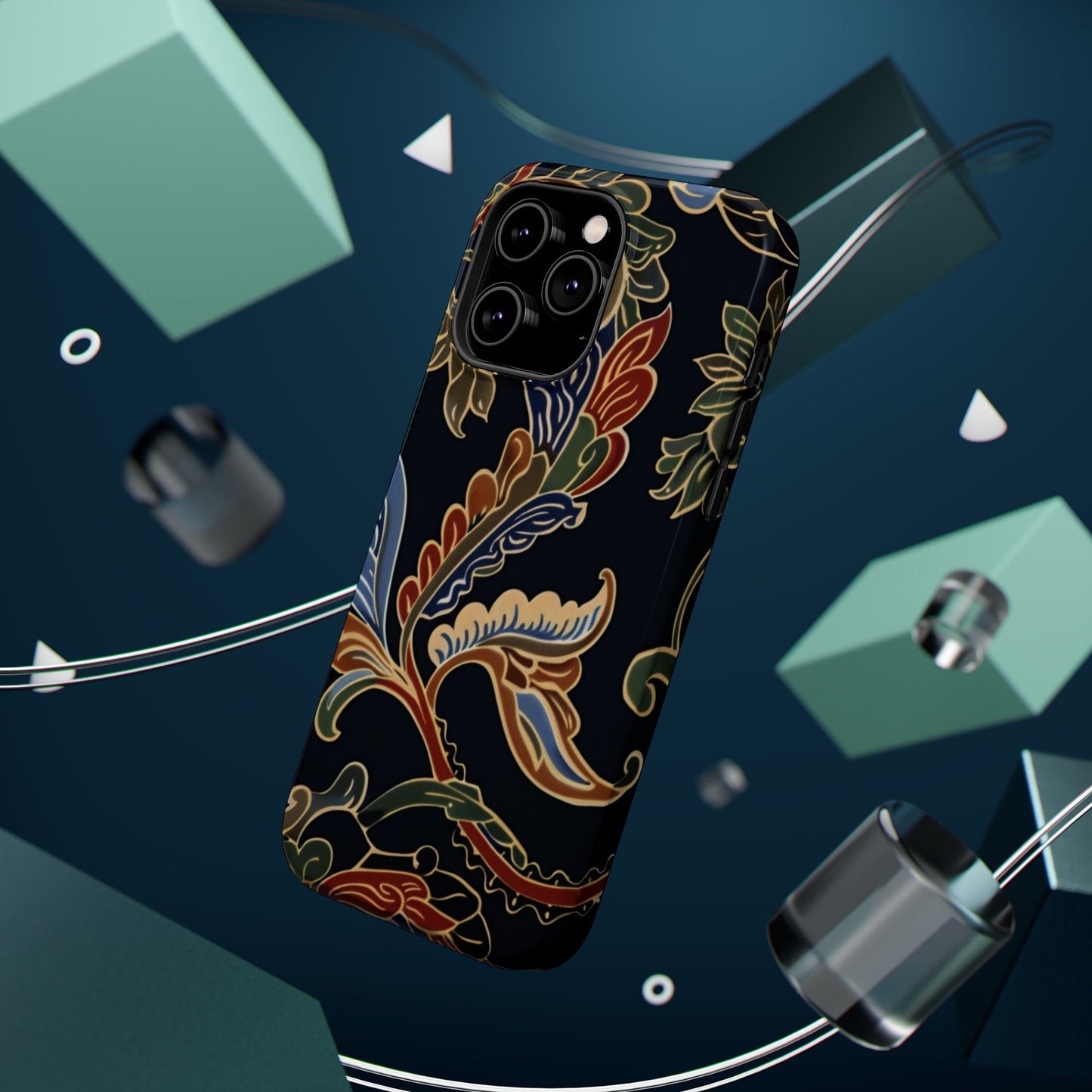Floral Paisley Magnetic Impact iPhone Case — Protective, Slim, Colorful Pattern - DIGITAL X