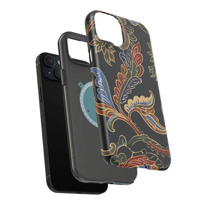 Floral Paisley Magnetic Impact iPhone Case — Protective, Slim, Colorful Pattern - DIGITAL X