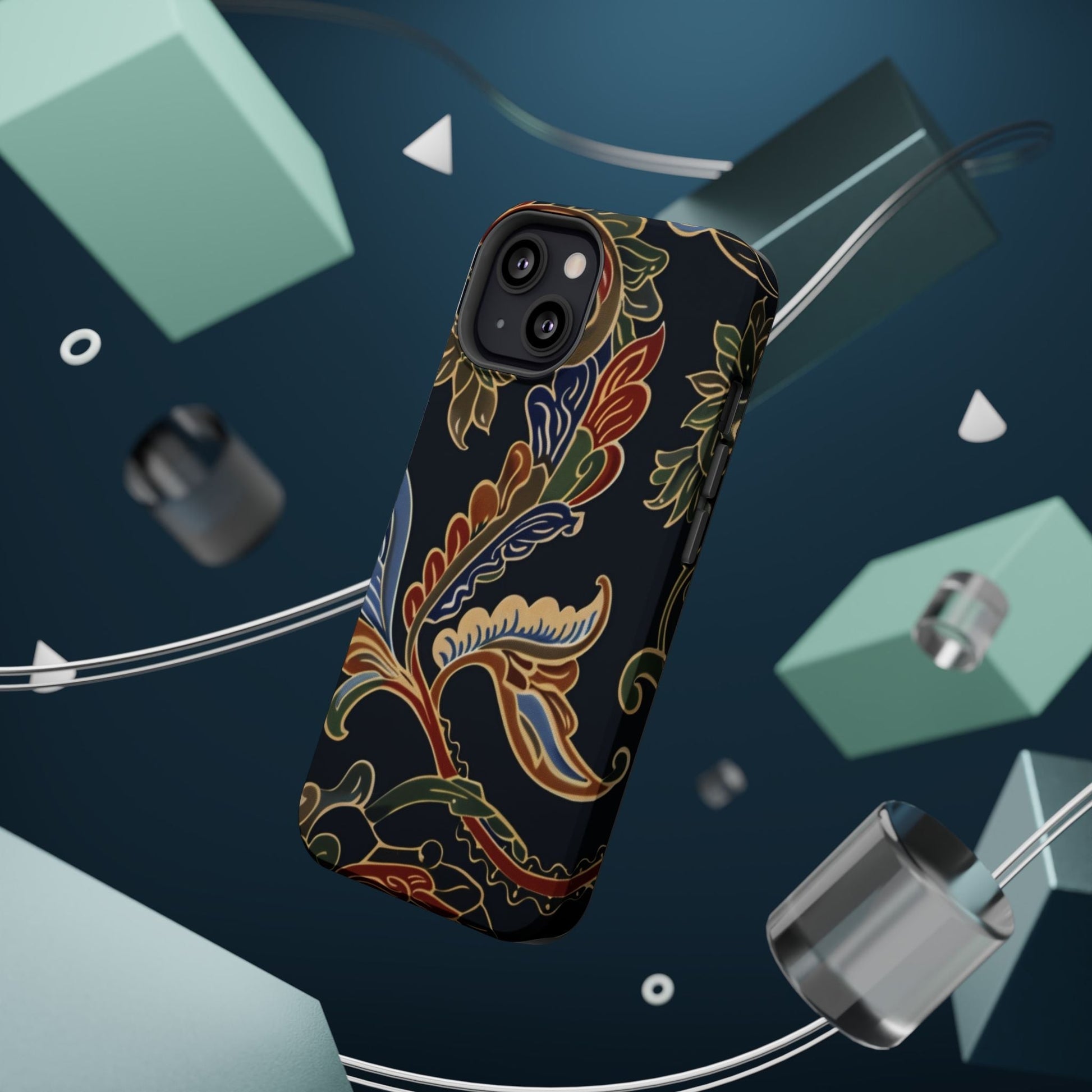 Floral Paisley Magnetic Impact iPhone Case — Protective, Slim, Colorful Pattern - DIGITAL X
