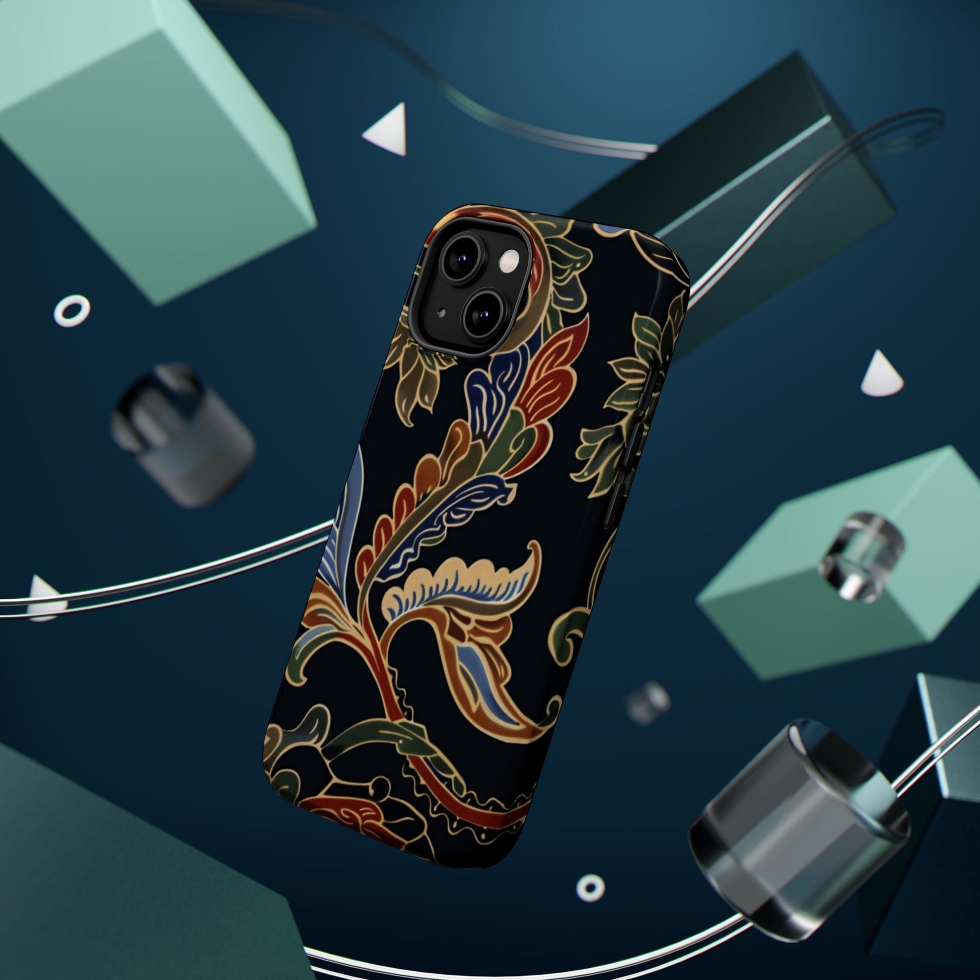 Floral Paisley Magnetic Impact iPhone Case — Protective, Slim, Colorful Pattern - DIGITAL X