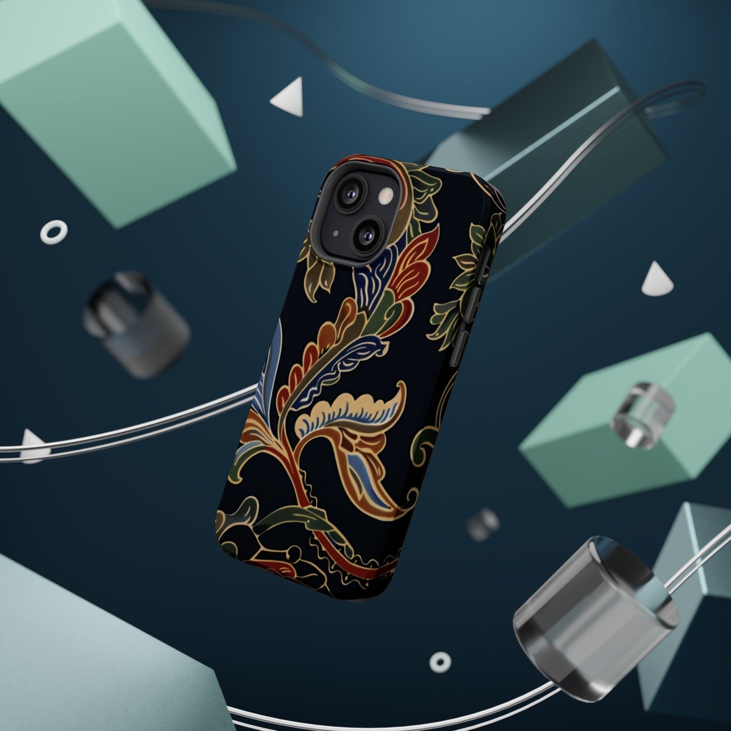 Floral Paisley Magnetic Impact iPhone Case — Protective, Slim, Colorful Pattern - DIGITAL X