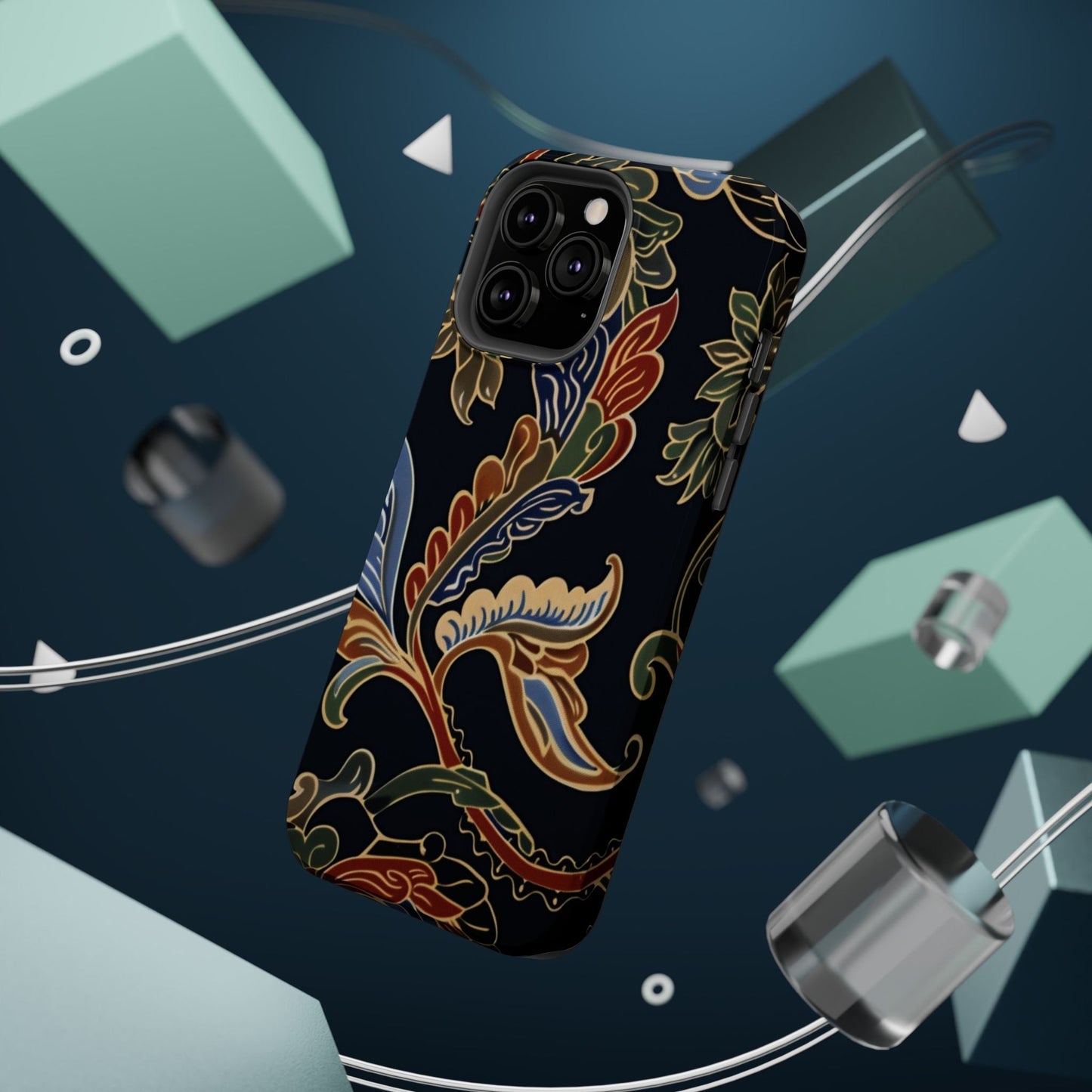 Floral Paisley Magnetic Impact iPhone Case — Protective, Slim, Colorful Pattern - DIGITAL X