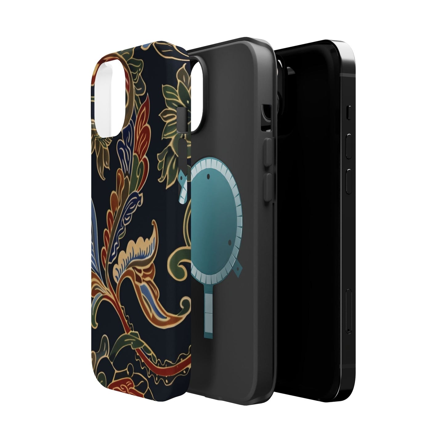 Floral Paisley Magnetic Impact iPhone Case — Protective, Slim, Colorful Pattern - DIGITAL X