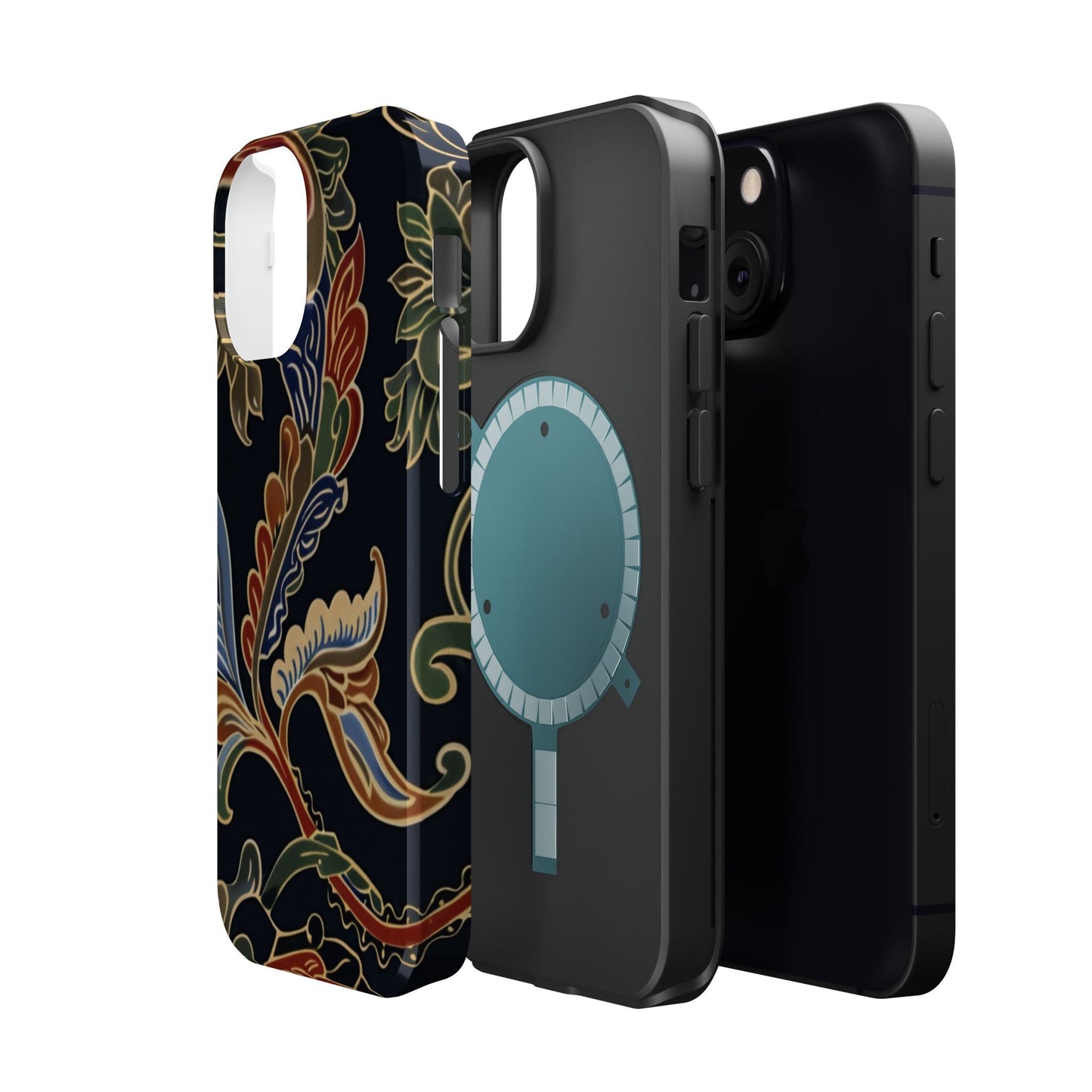 Floral Paisley Magnetic Impact iPhone Case — Protective, Slim, Colorful Pattern - DIGITAL X