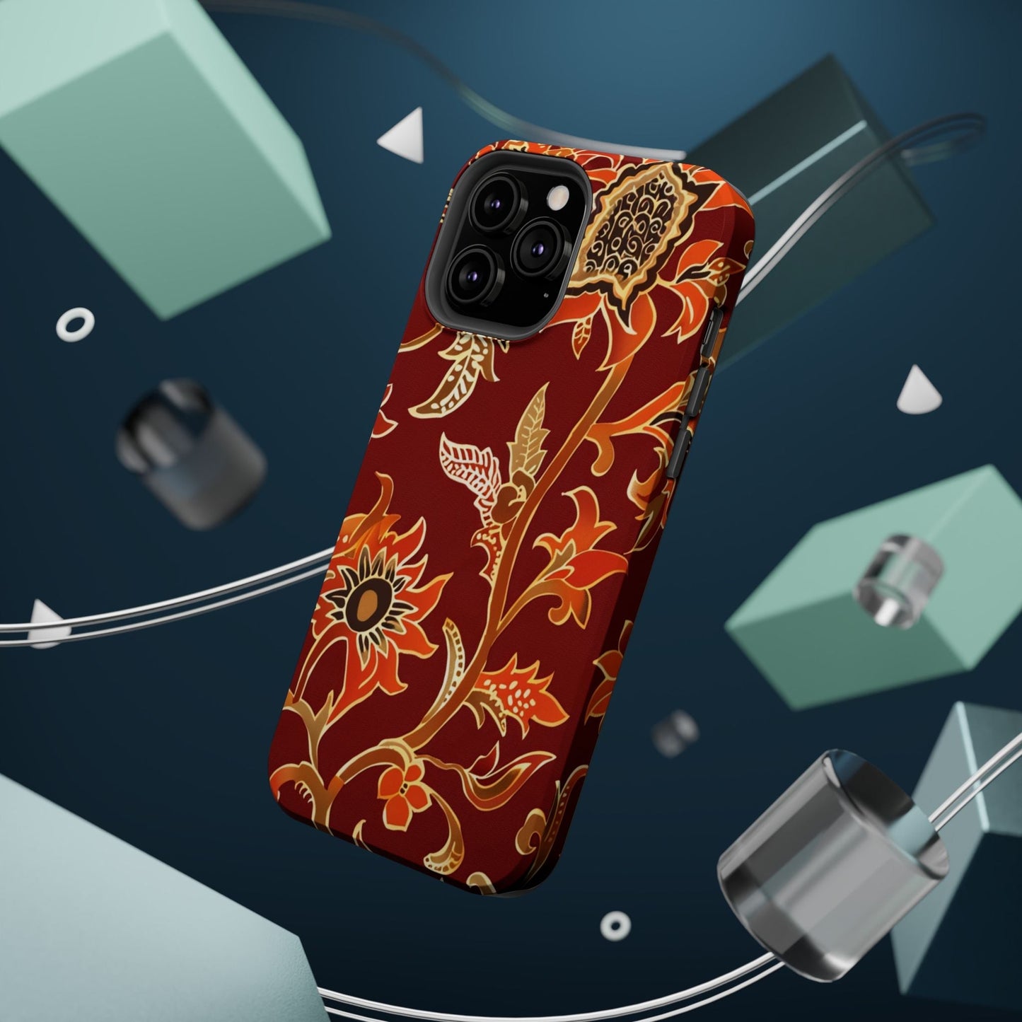 Floral Paisley Magnetic Impact Phone Case - DIGITAL X