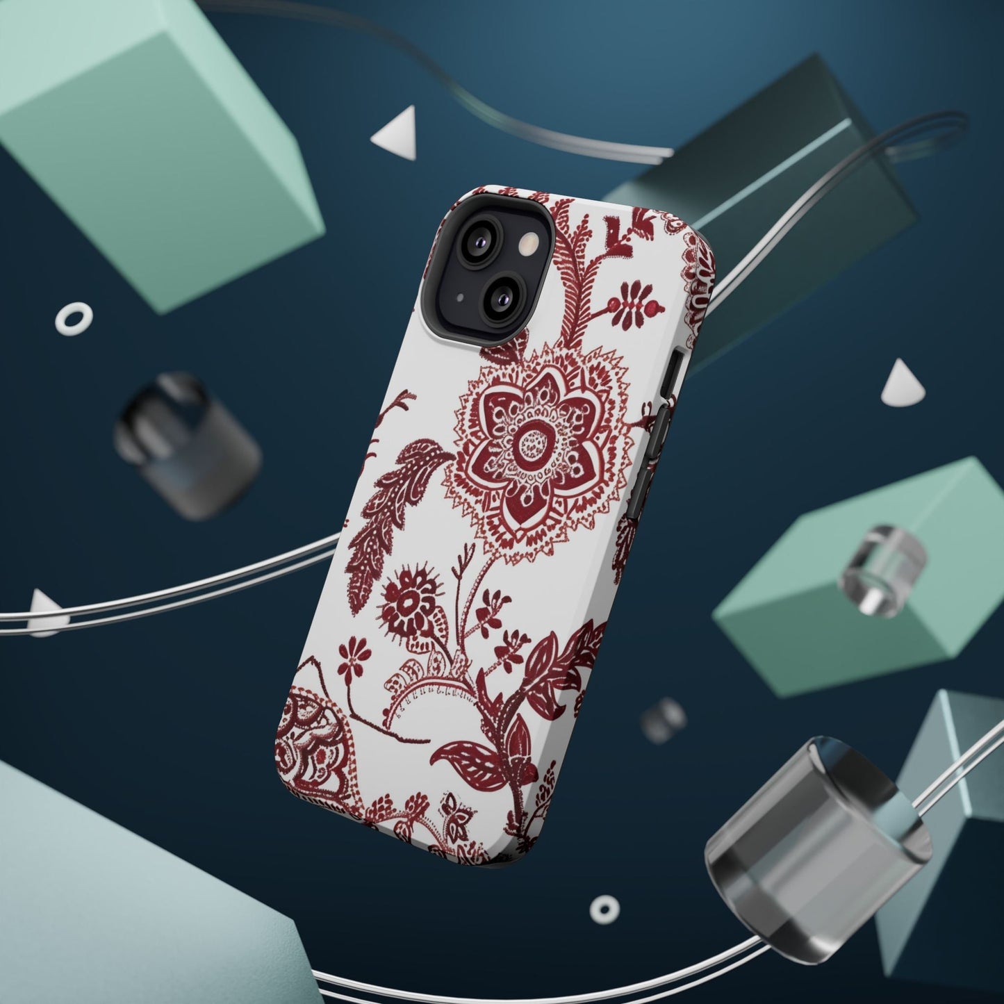 Floral Paisley Magnetic Impact - Resistant Phone Case - DIGITAL X