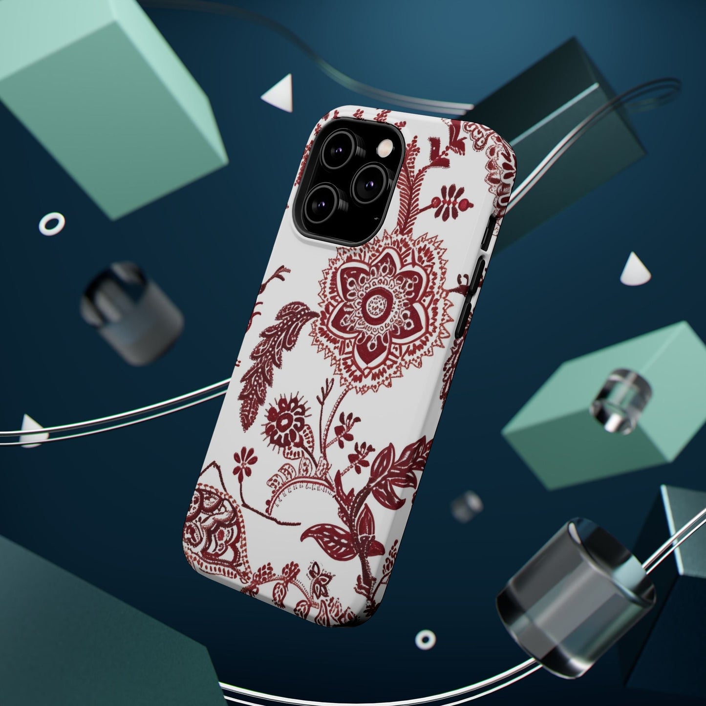 Floral Paisley Magnetic Impact - Resistant Phone Case - DIGITAL X