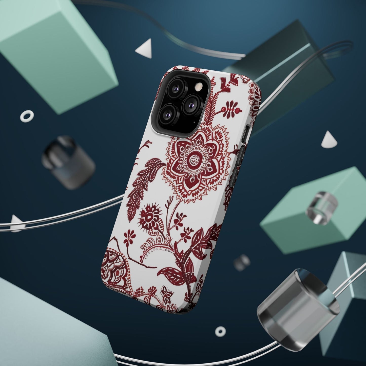 Floral Paisley Magnetic Impact - Resistant Phone Case - DIGITAL X