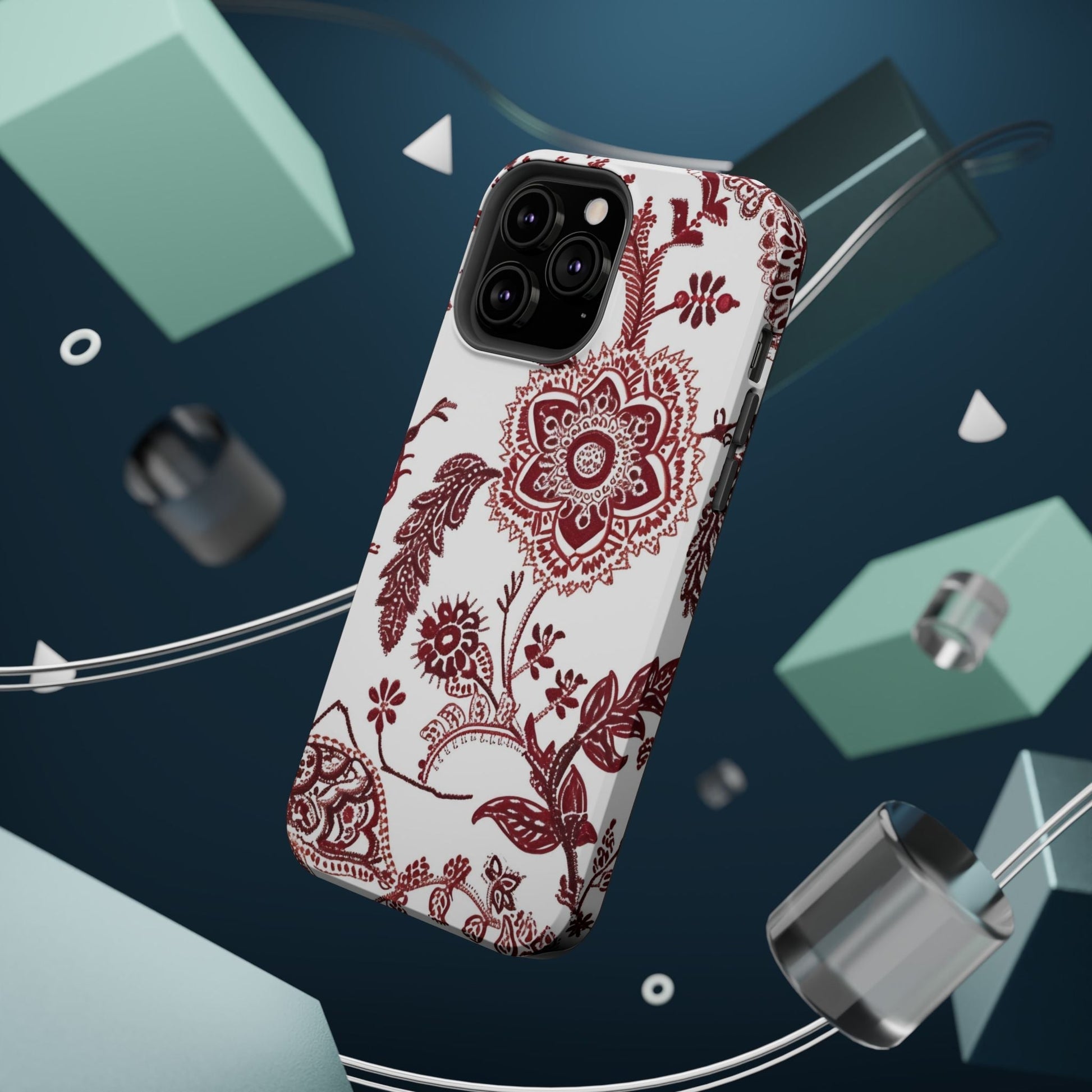 Floral Paisley Magnetic Impact - Resistant Phone Case - DIGITAL X
