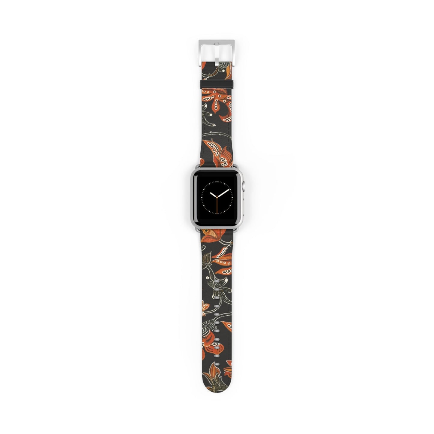 Floral Paisley Watch Band — Autumn Orange Botanical Strap for Apple Watch - DIGITAL X