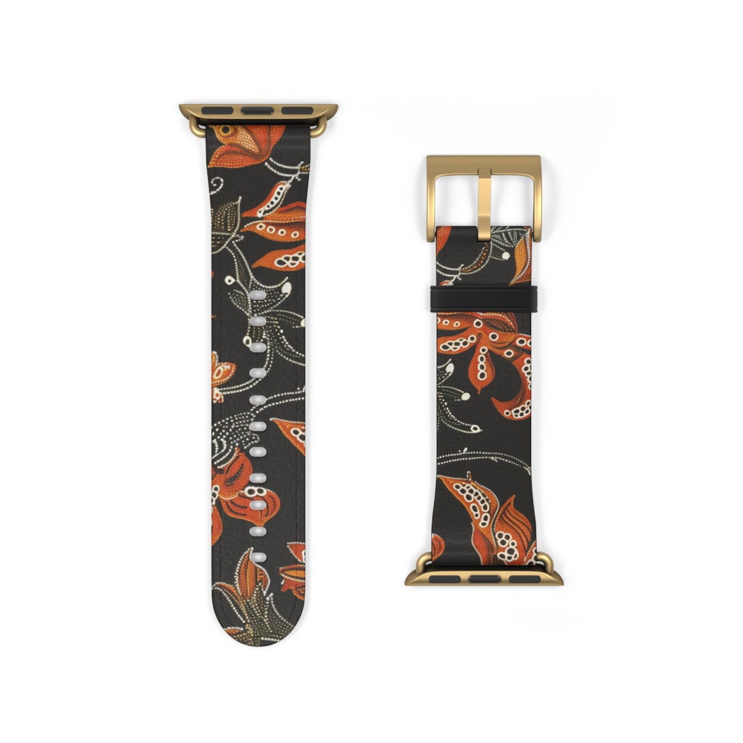 Floral Paisley Watch Band — Autumn Orange Botanical Strap for Apple Watch - DIGITAL X