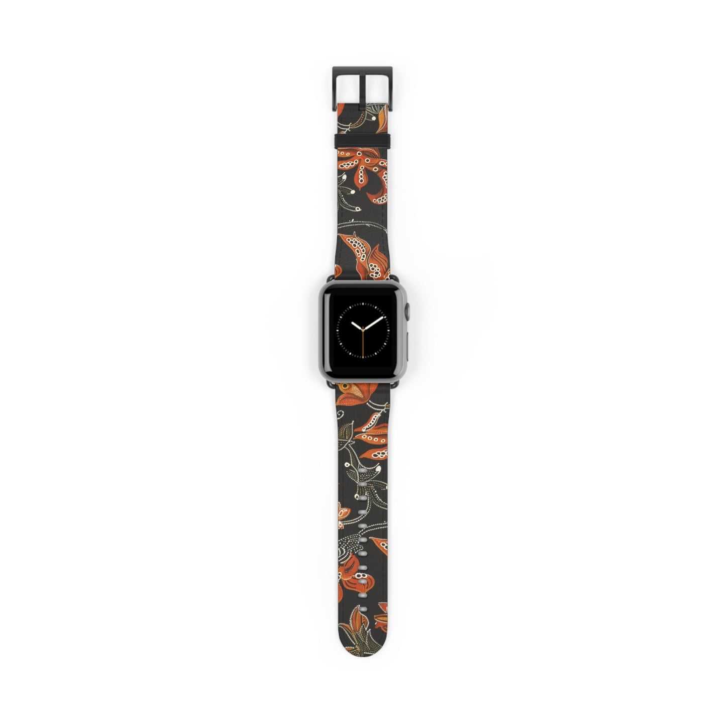 Floral Paisley Watch Band — Autumn Orange Botanical Strap for Apple Watch - DIGITAL X
