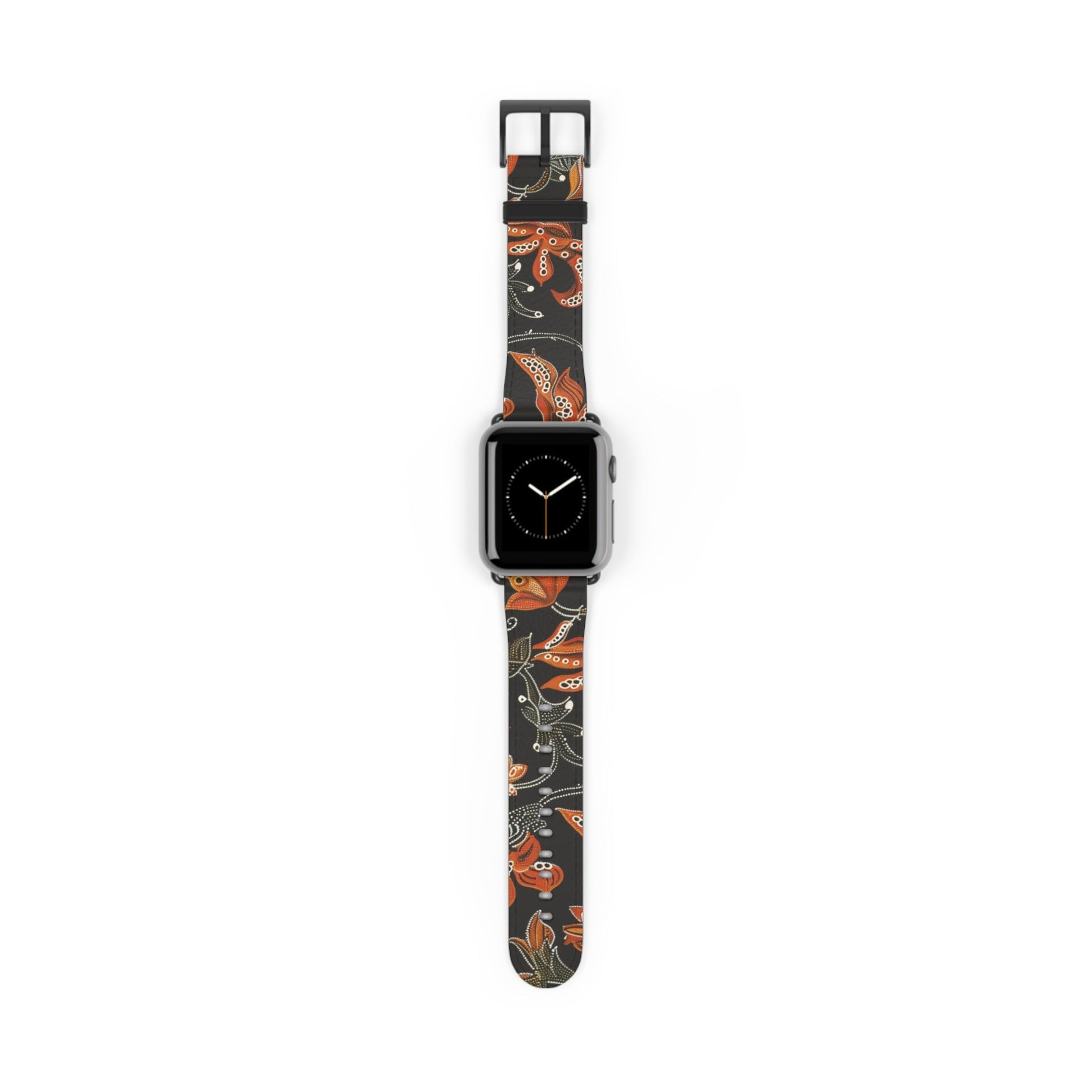 Floral Paisley Watch Band — Autumn Orange Botanical Strap for Apple Watch - DIGITAL X