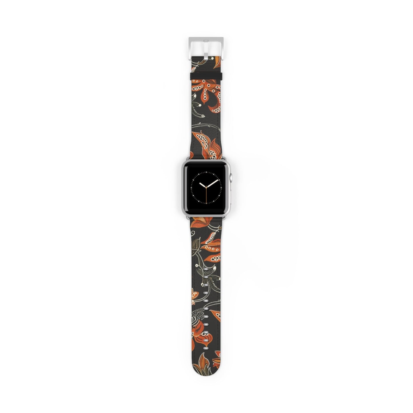 Floral Paisley Watch Band — Autumn Orange Botanical Strap for Apple Watch - DIGITAL X
