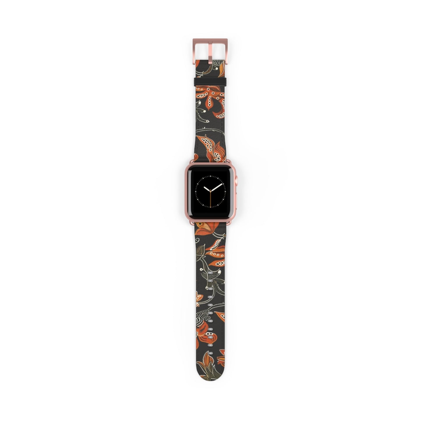 Floral Paisley Watch Band — Autumn Orange Botanical Strap for Apple Watch - DIGITAL X