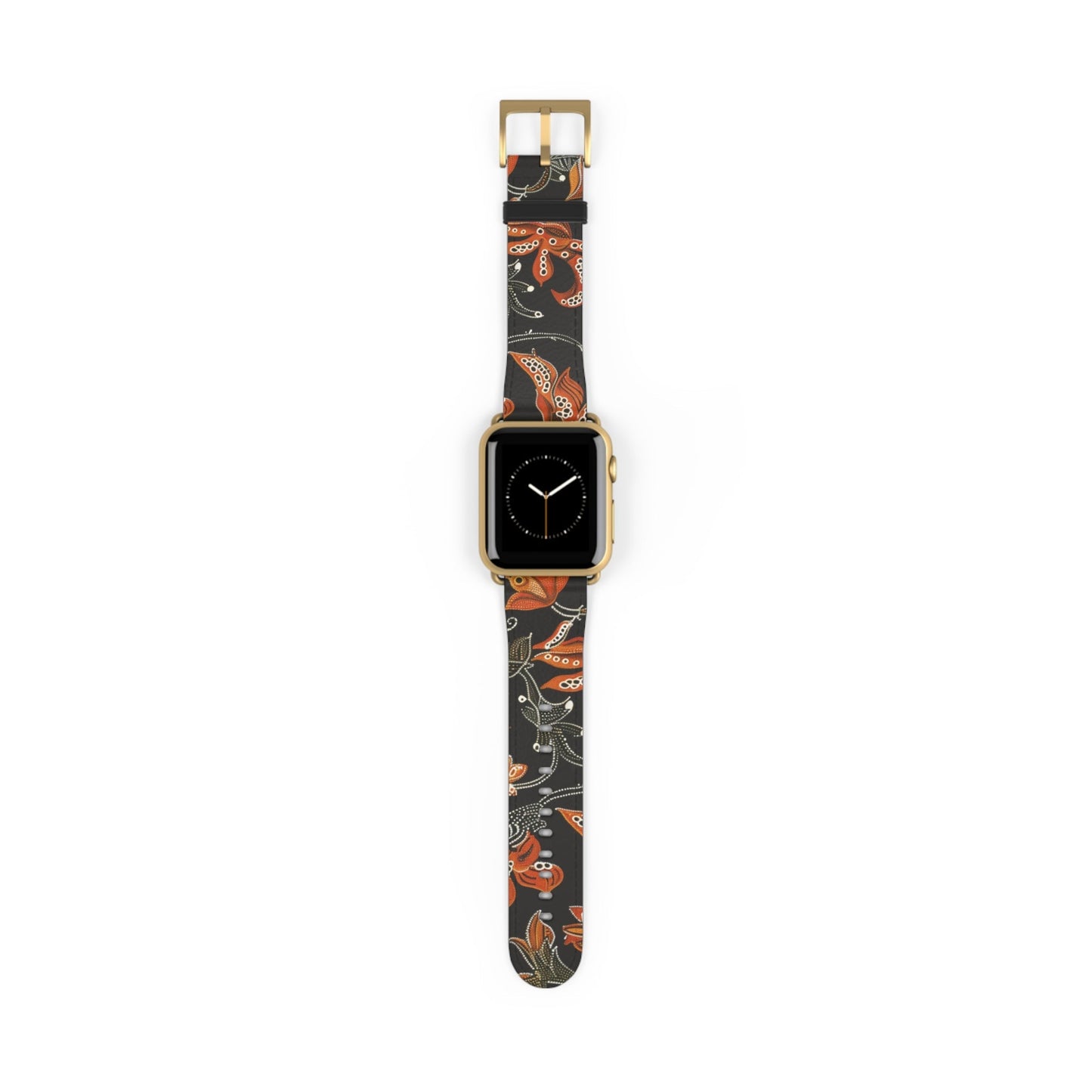 Floral Paisley Watch Band — Autumn Orange Botanical Strap for Apple Watch - DIGITAL X