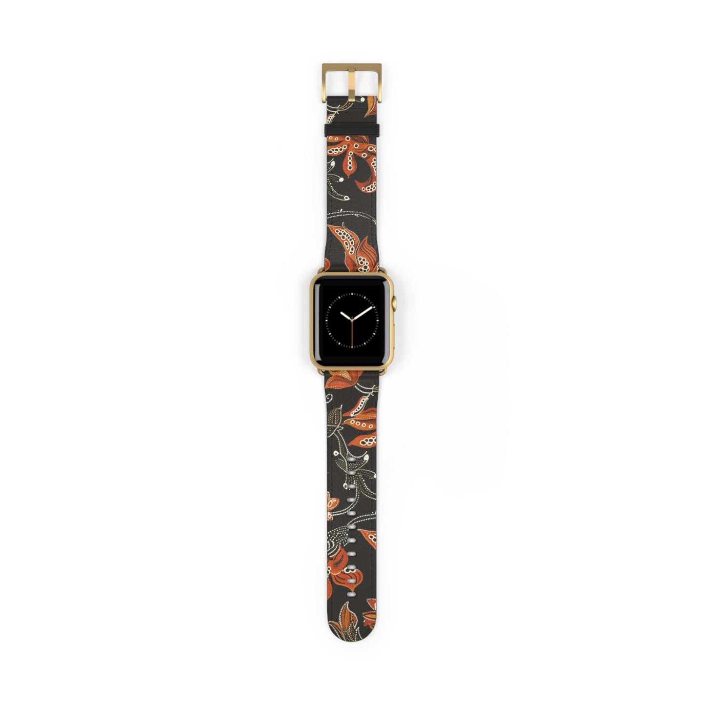 Floral Paisley Watch Band — Autumn Orange Botanical Strap for Apple Watch - DIGITAL X