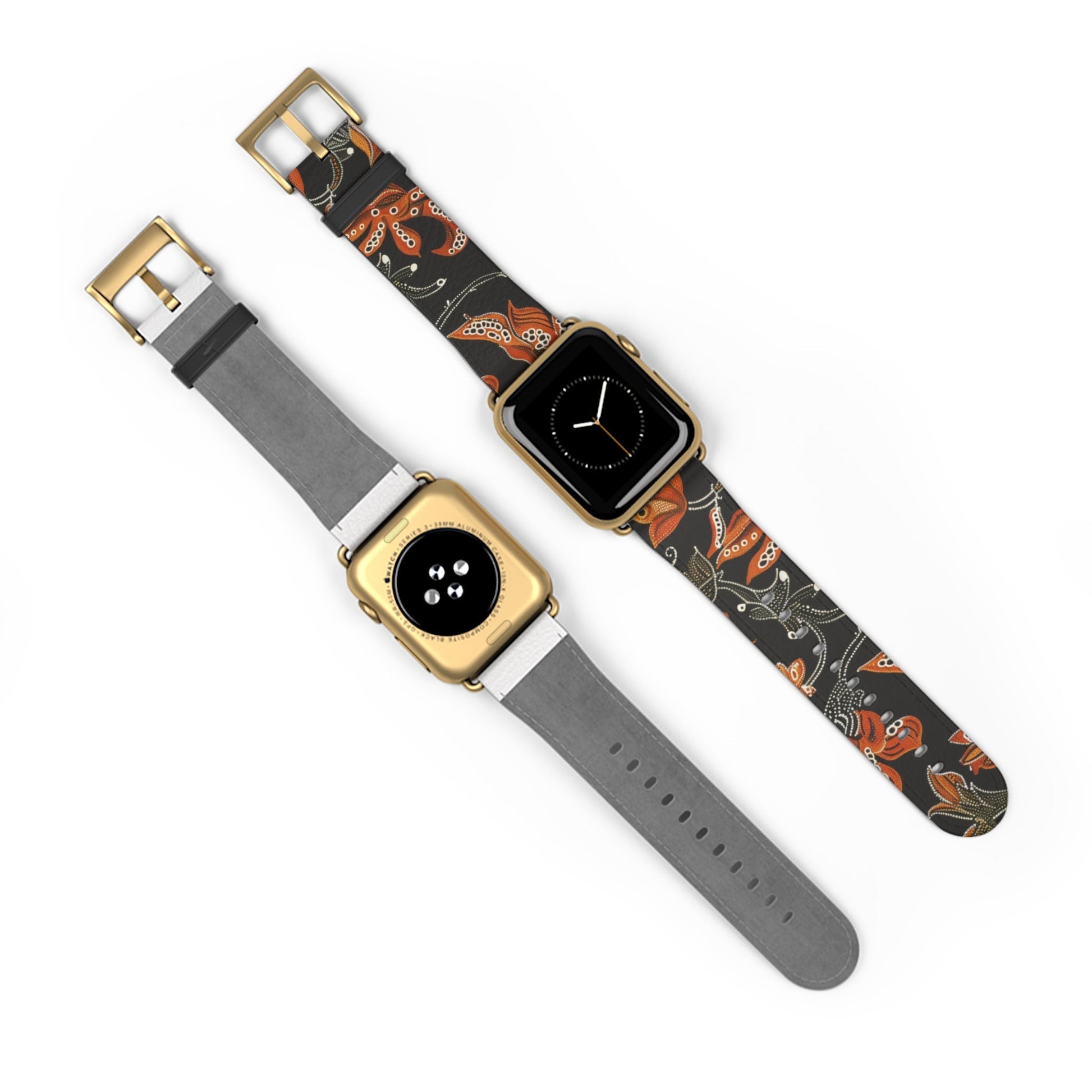 Floral Paisley Watch Band — Autumn Orange Botanical Strap for Apple Watch - DIGITAL X