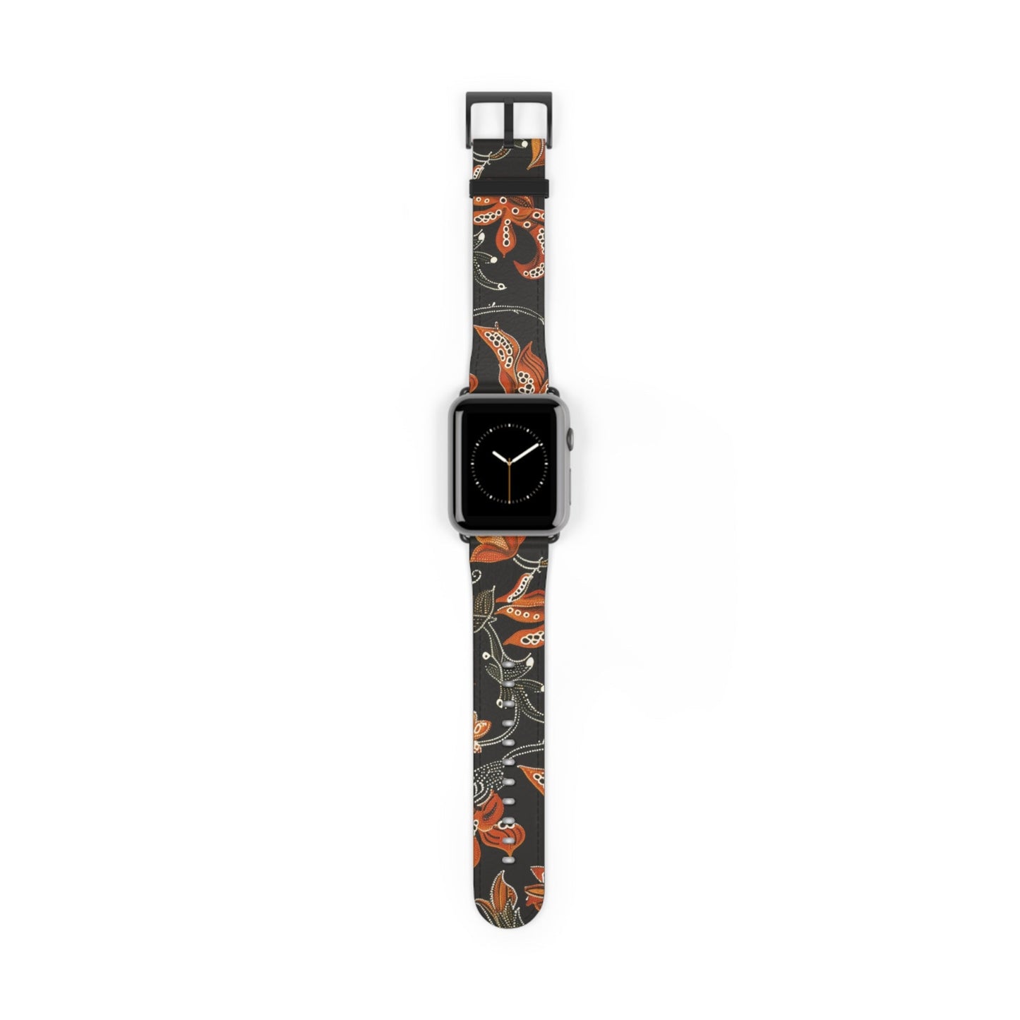 Floral Paisley Watch Band — Autumn Orange Botanical Strap for Apple Watch - DIGITAL X