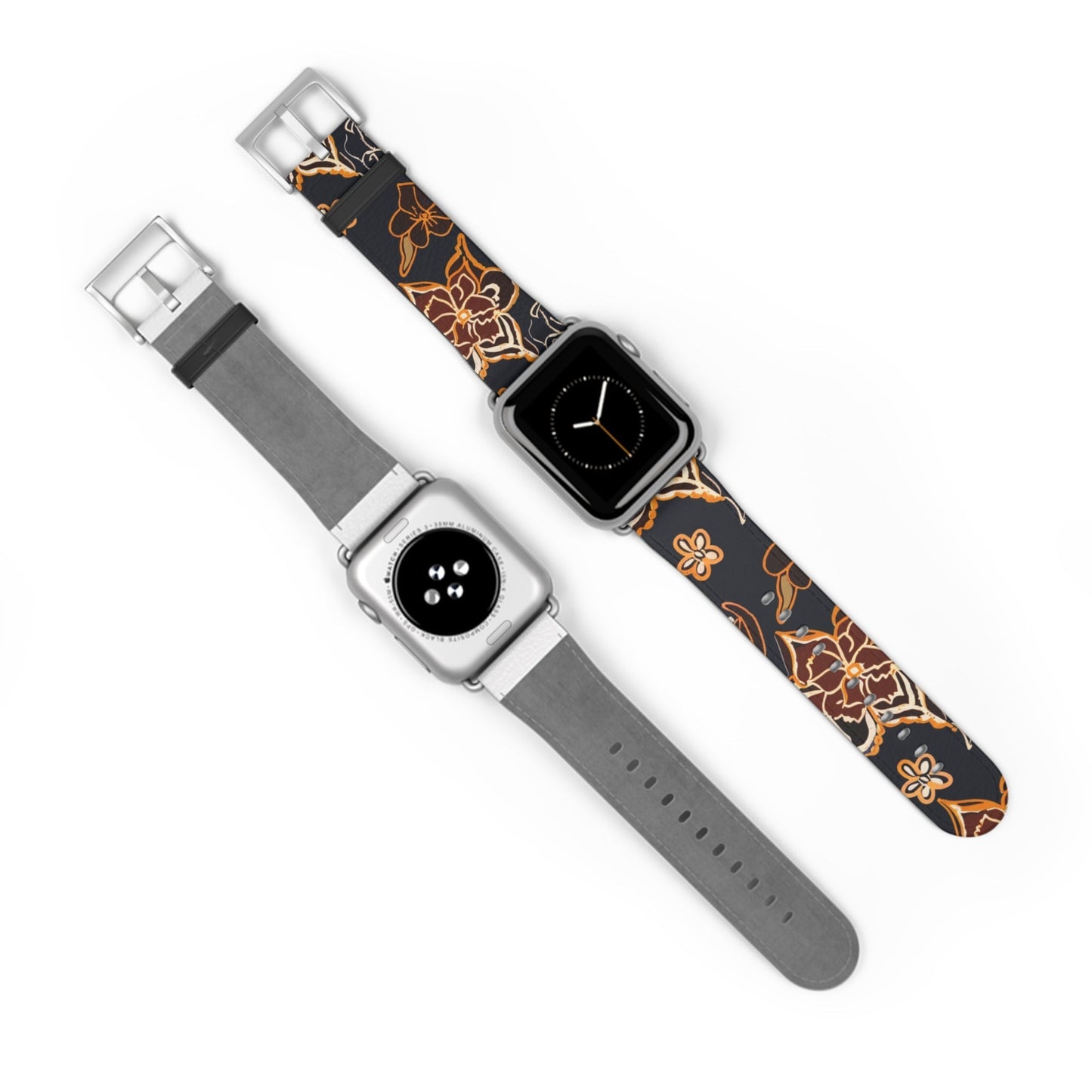 Floral Paisley Watch Band — Black & Copper Patterned Apple Watch Strap - DIGITAL X