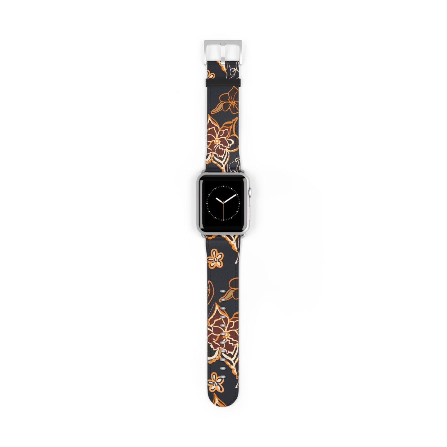 Floral Paisley Watch Band — Black & Copper Patterned Apple Watch Strap - DIGITAL X