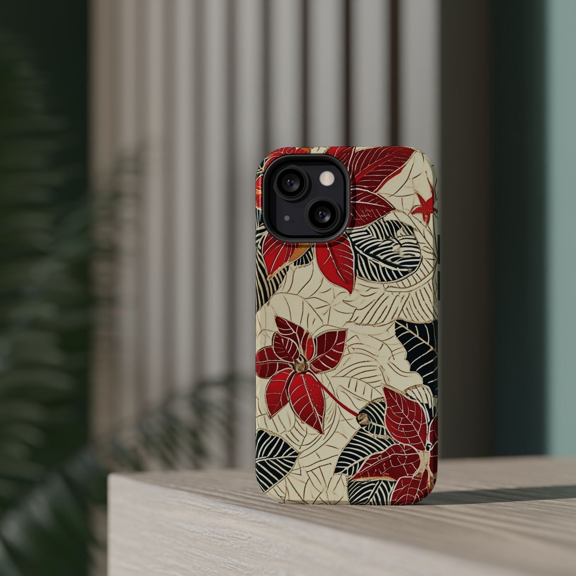 Floral Poinsettia Magnetic Impact - Resistant Phone Case - DIGITAL X