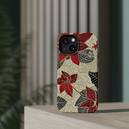 Floral Poinsettia Magnetic Impact - Resistant Phone Case - DIGITAL X