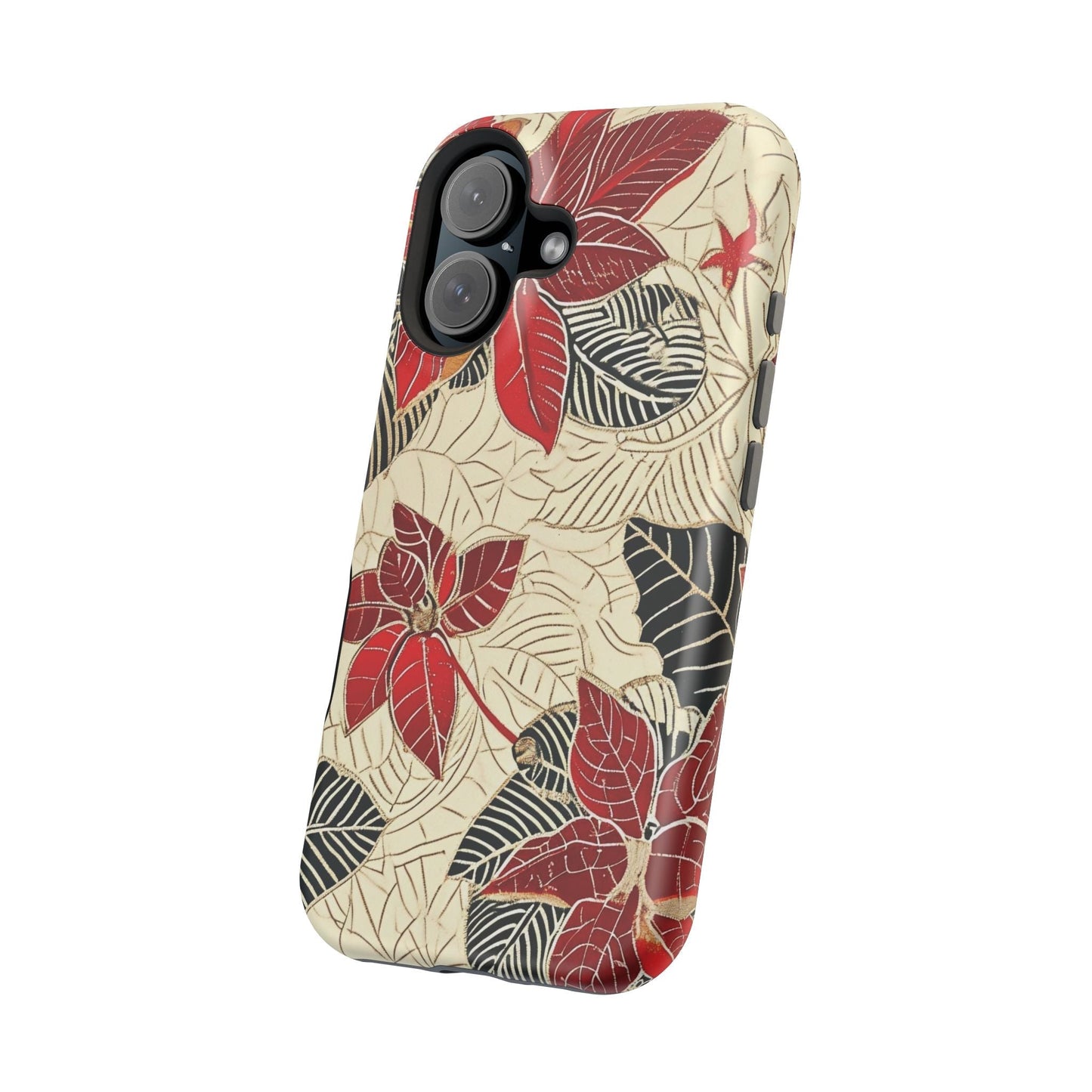 Floral Poinsettia Magnetic Impact - Resistant Phone Case - DIGITAL X