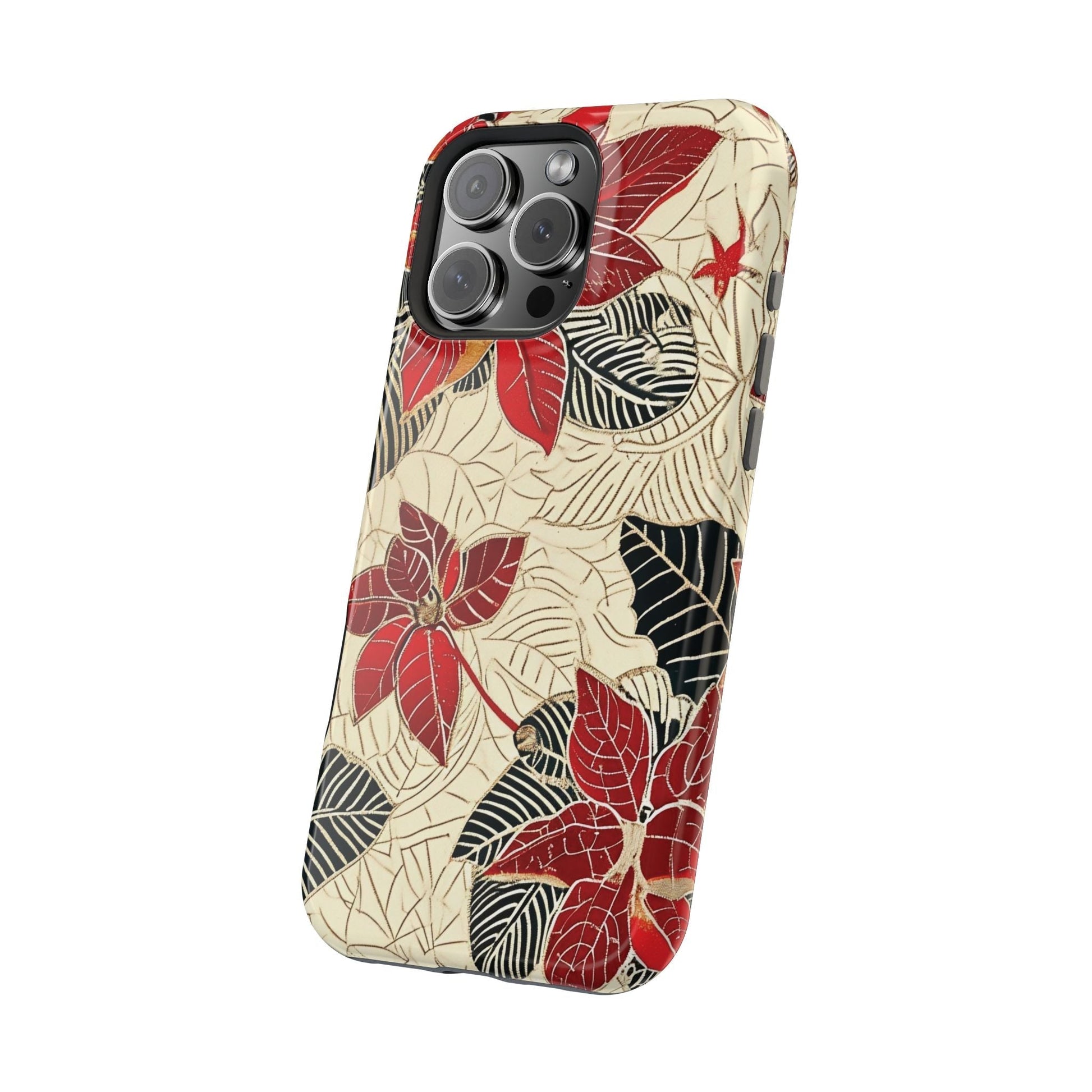 Floral Poinsettia Magnetic Impact - Resistant Phone Case - DIGITAL X