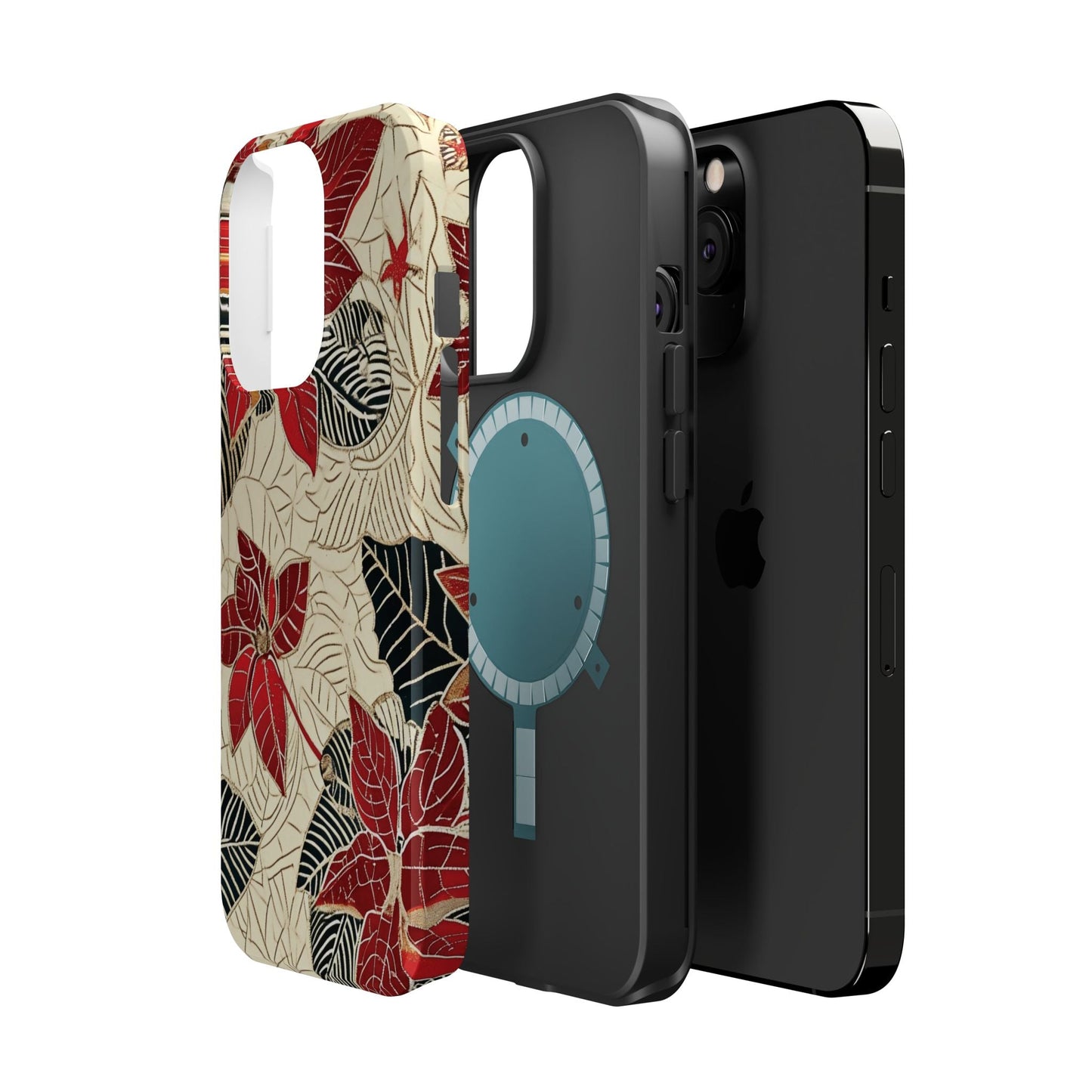 Floral Poinsettia Magnetic Impact - Resistant Phone Case - DIGITAL X