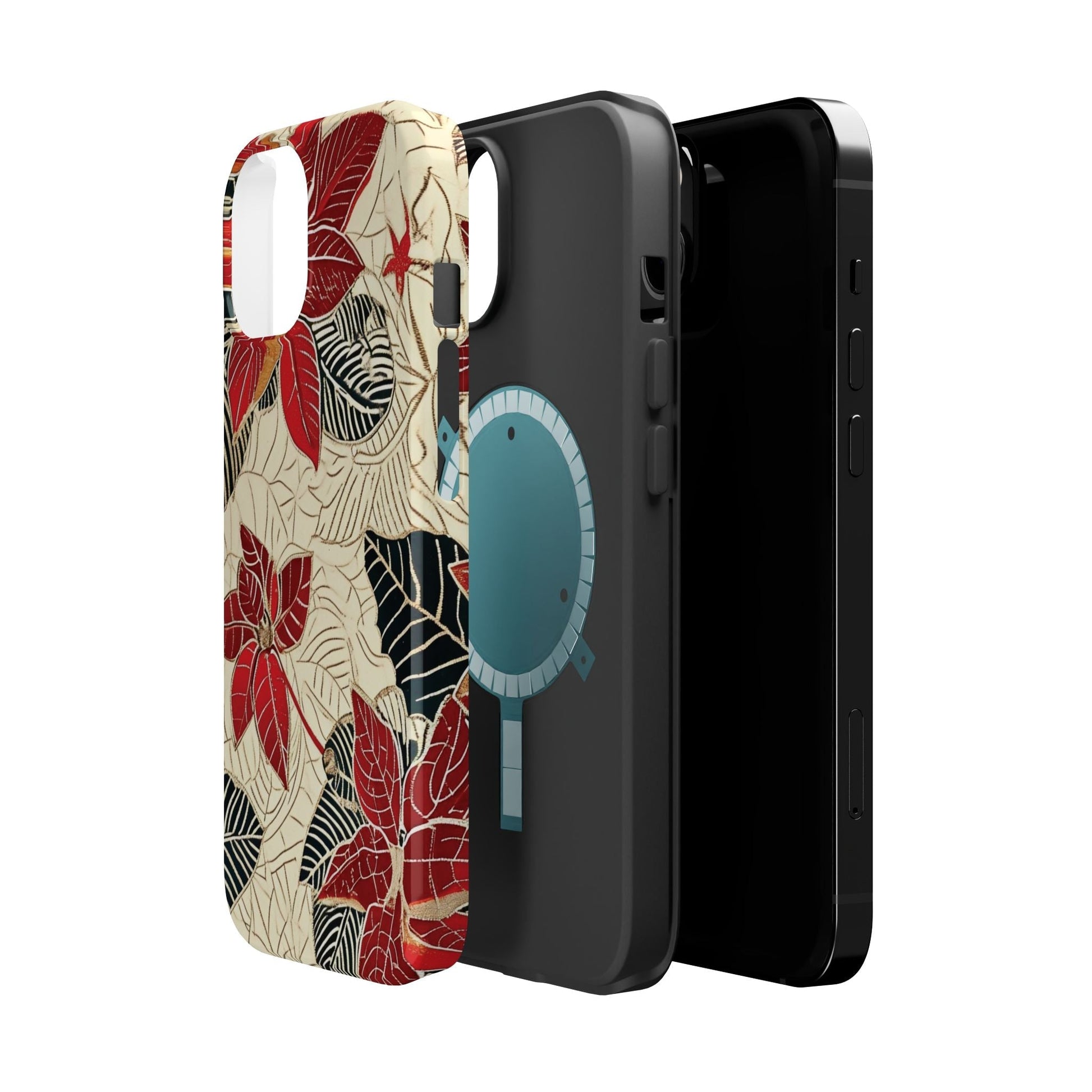 Floral Poinsettia Magnetic Impact - Resistant Phone Case - DIGITAL X