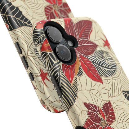 Floral Poinsettia Magnetic Impact - Resistant Phone Case - DIGITAL X