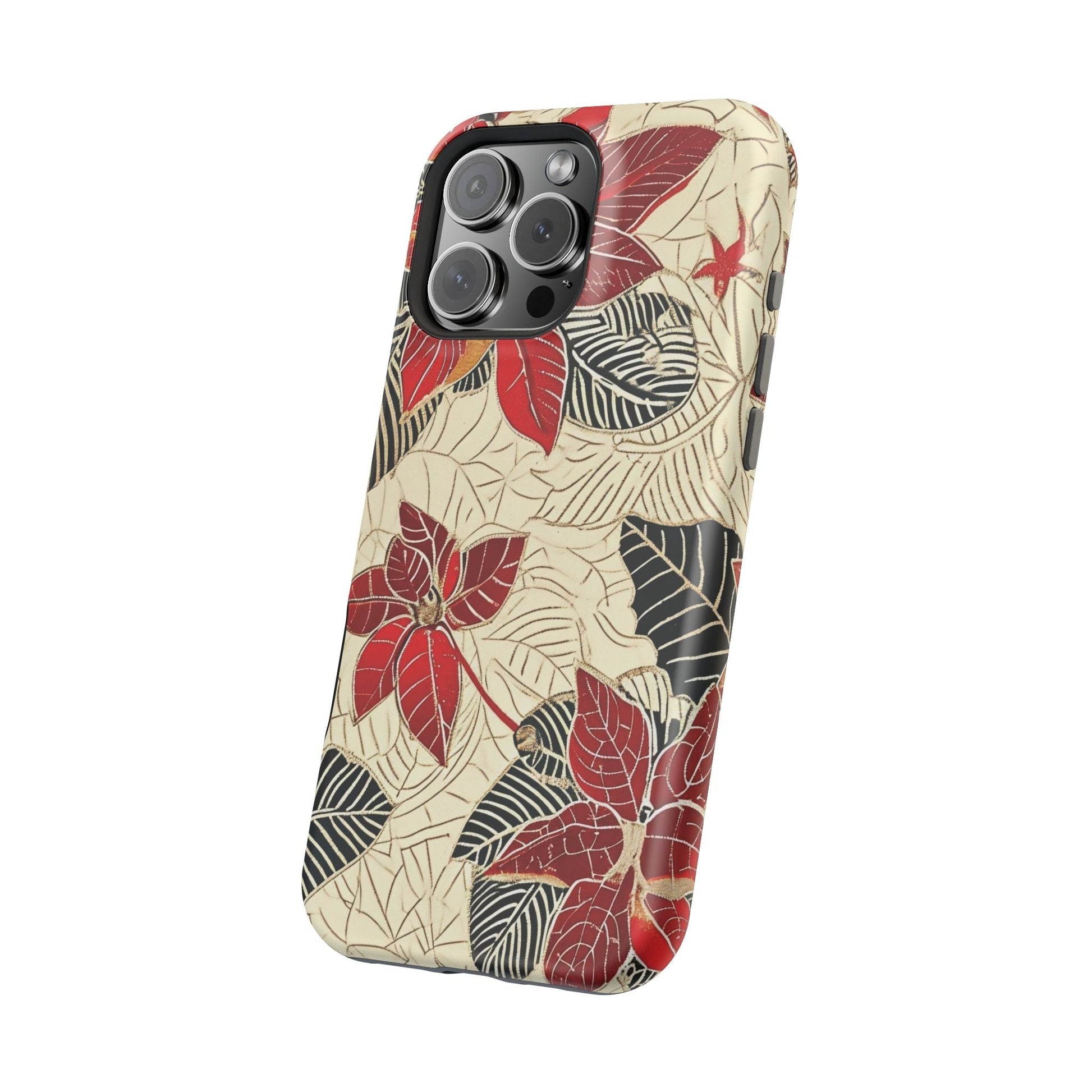 Floral Poinsettia Magnetic Impact - Resistant Phone Case - DIGITAL X