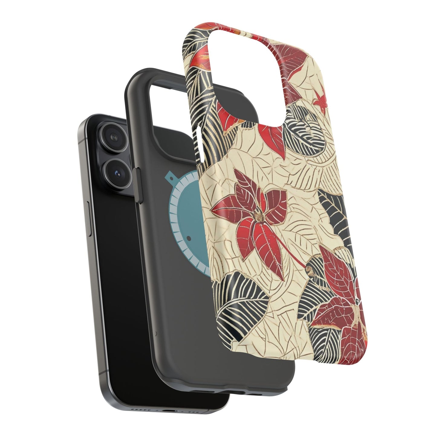 Floral Poinsettia Magnetic Impact - Resistant Phone Case - DIGITAL X