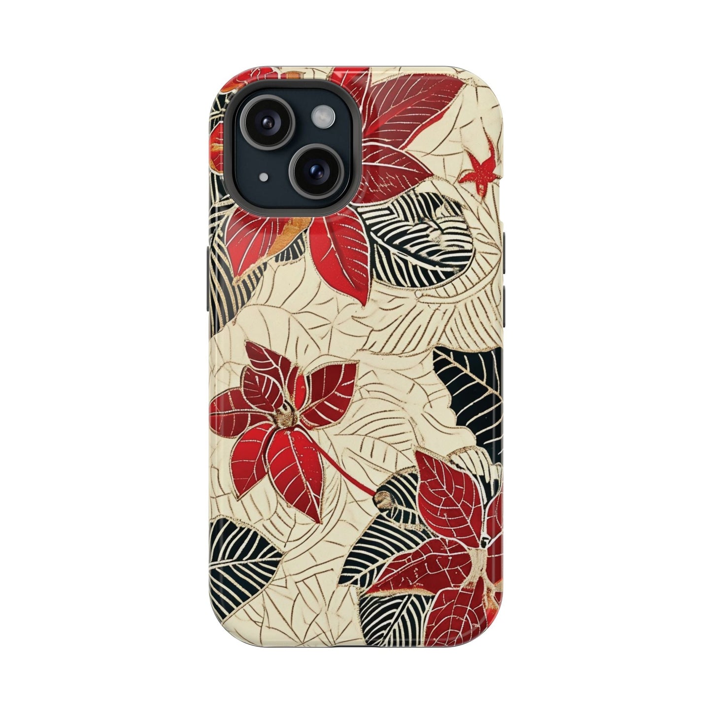 Floral Poinsettia Magnetic Impact - Resistant Phone Case - DIGITAL X