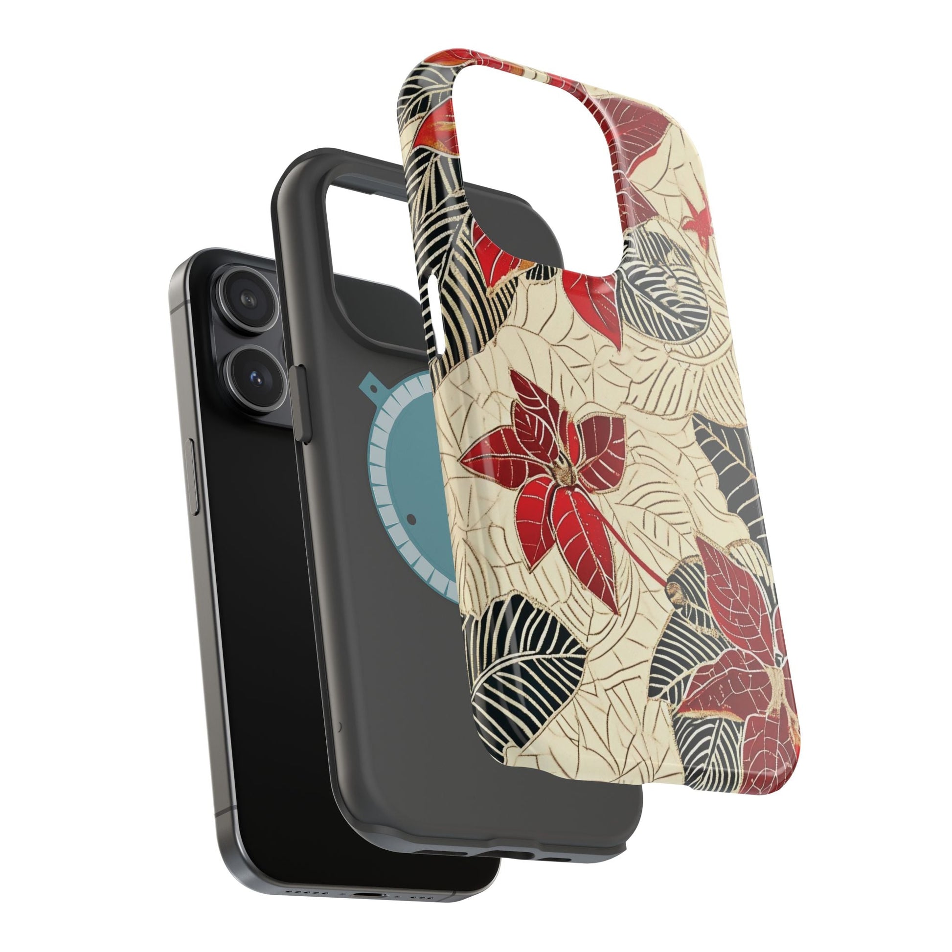 Floral Poinsettia Magnetic Impact - Resistant Phone Case - DIGITAL X