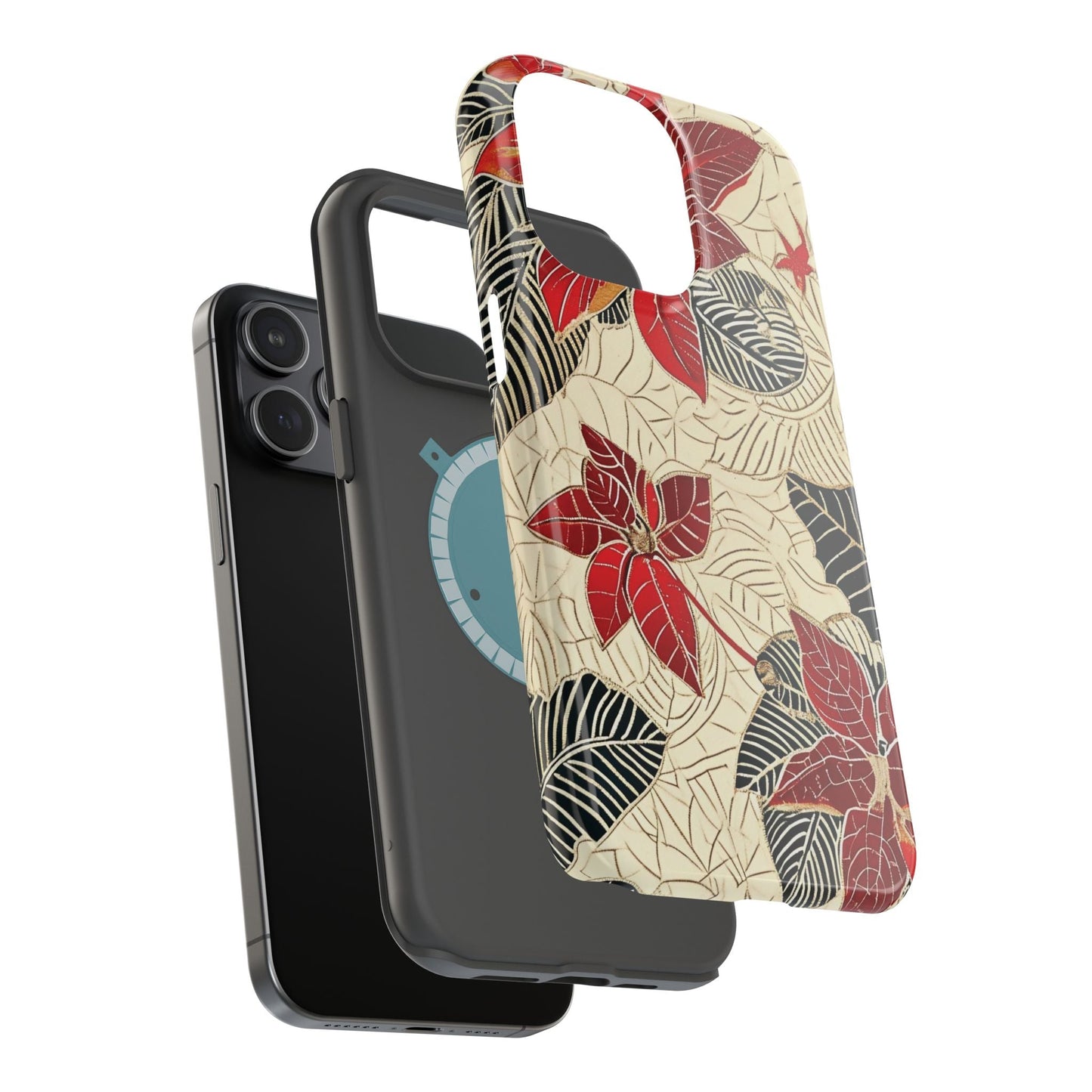 Floral Poinsettia Magnetic Impact - Resistant Phone Case - DIGITAL X