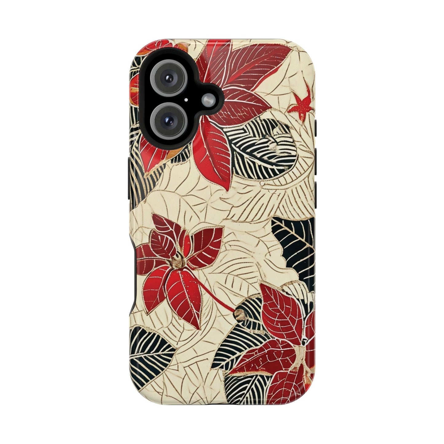 Floral Poinsettia Magnetic Impact - Resistant Phone Case - DIGITAL X