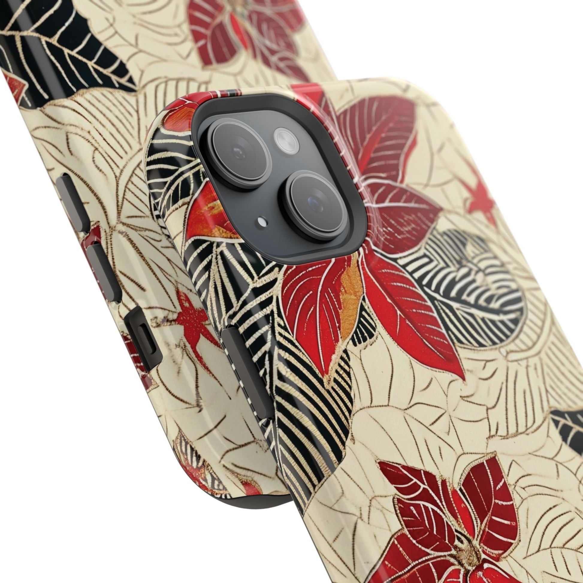 Floral Poinsettia Magnetic Impact - Resistant Phone Case - DIGITAL X