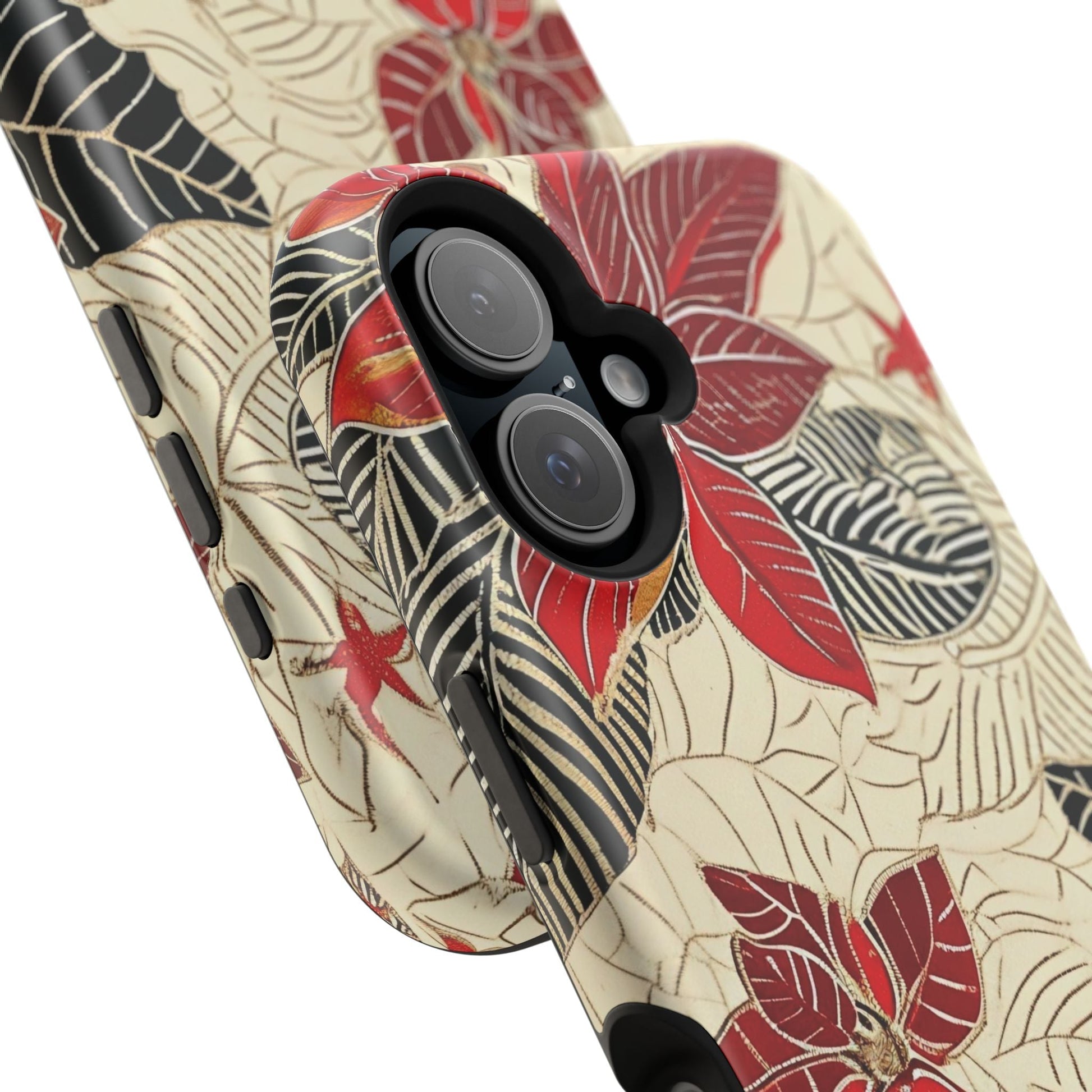 Floral Poinsettia Magnetic Impact - Resistant Phone Case - DIGITAL X