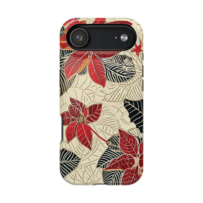 Floral Poinsettia Magnetic Impact - Resistant Phone Case - DIGITAL X