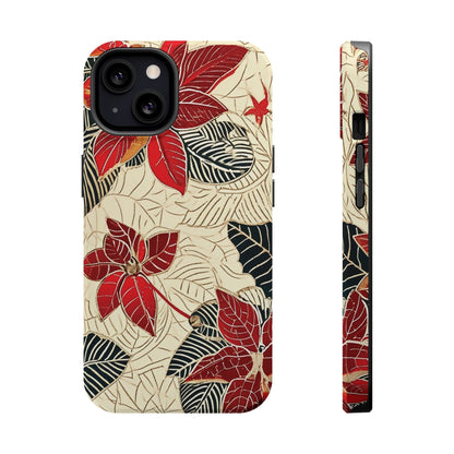 Floral Poinsettia Magnetic Impact - Resistant Phone Case - DIGITAL X