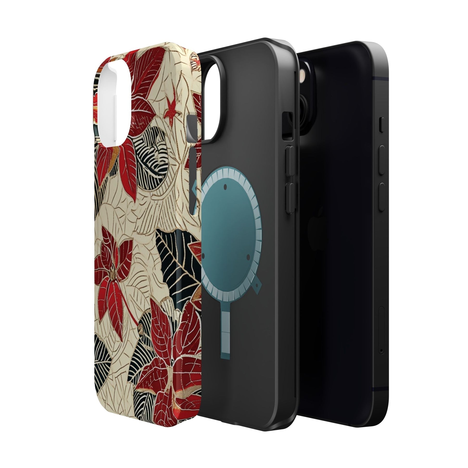 Floral Poinsettia Magnetic Impact - Resistant Phone Case - DIGITAL X