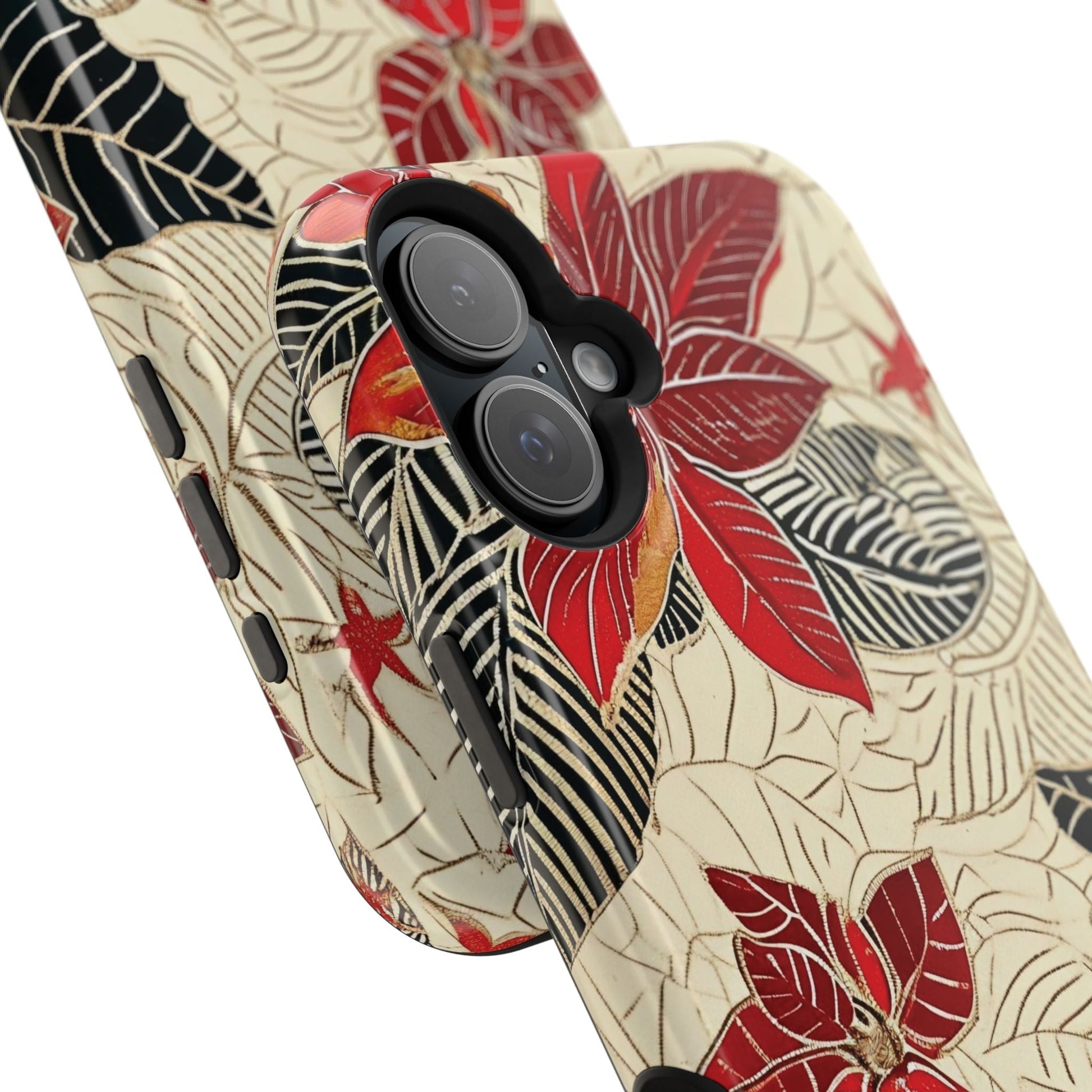 Floral Poinsettia Magnetic Impact - Resistant Phone Case - DIGITAL X