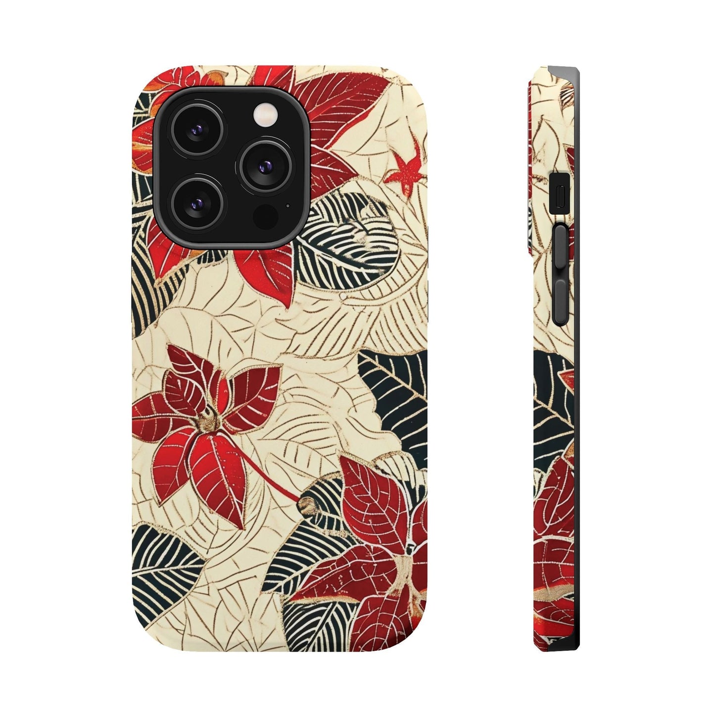 Floral Poinsettia Magnetic Impact - Resistant Phone Case - DIGITAL X