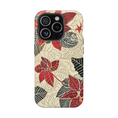 Floral Poinsettia Magnetic Impact - Resistant Phone Case - DIGITAL X